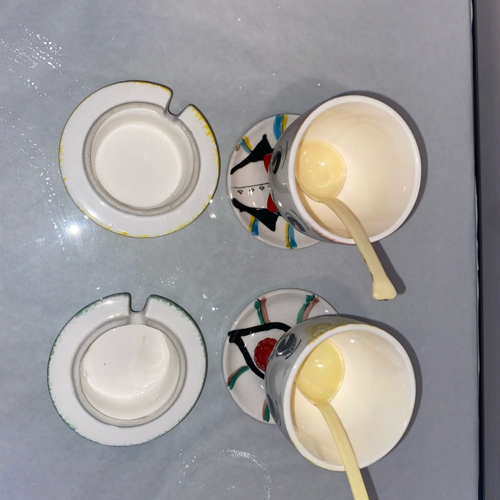 Mustard And ketchup Head Condiment Cups LEGO Vintage MCM Serving - Picture 3 of 7